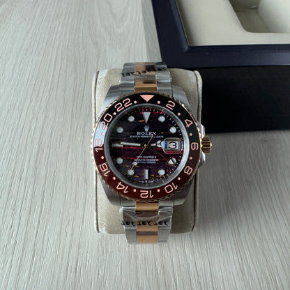 ROLEX GMT MASTER II MISTO ROSE PRETO 40MM NOVO