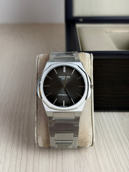 PATEK PHILIPPE MOEDA SLIM PRATA CINZA 42MM