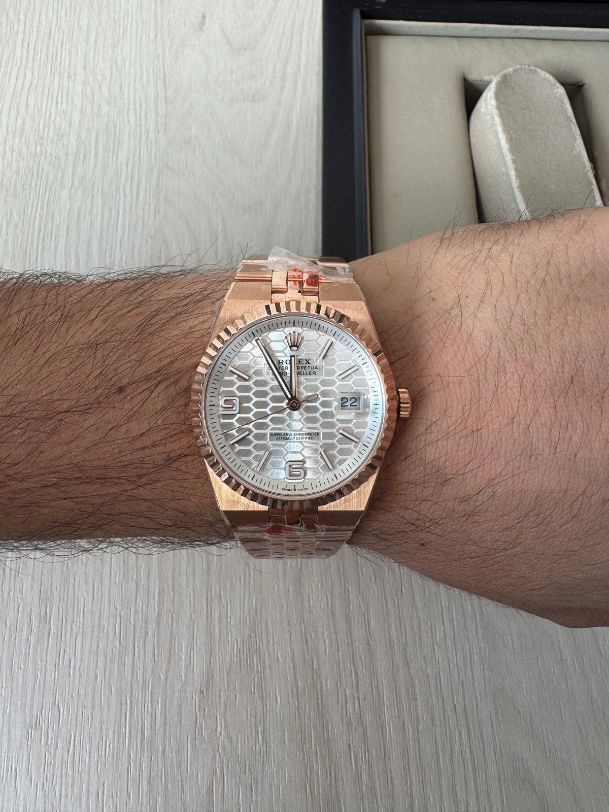 ROLEX LAND DWELLER ROSE BRANCO 40MM
