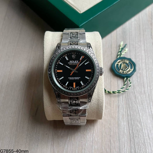 ROLEX MILGAUSS ESPECIAL ENTALHADO PRETO 40MM