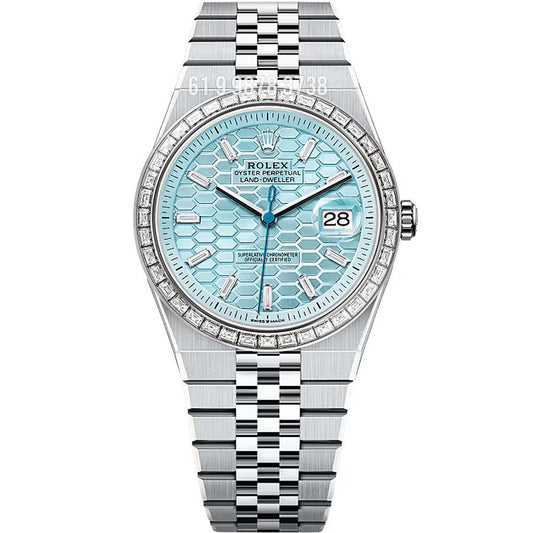 ROLEX LAND DWELLER PRATA BRILHANTE SUPER CLONE
