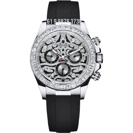 ROLEX DAYTONA 116589TBR EYE OF THE TIGER PRATA ETA SUPER CLONE