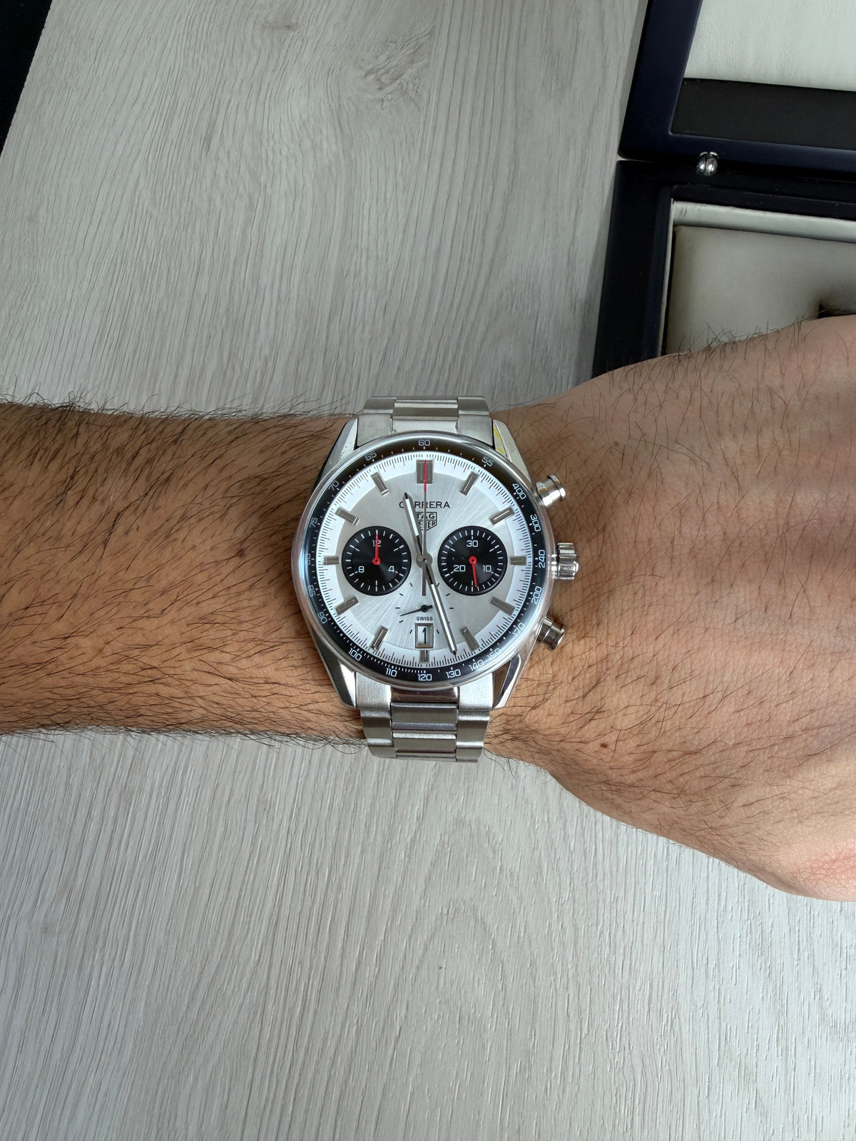 TAG HEUER CARRERA PRATA BRANCO 41MM