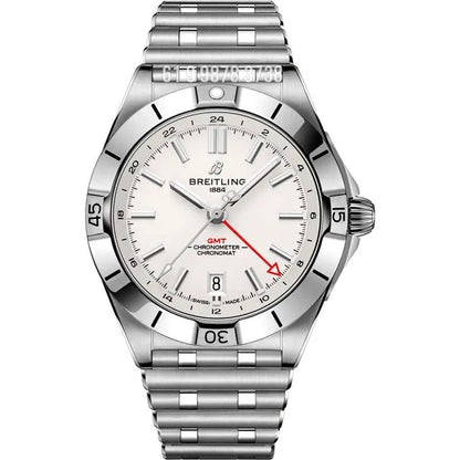 BREITLING CHRONOMAT PRATA BRANCO 41MM SUPER CLONE