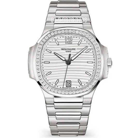 PATEK PHILIPPE NAUTILUS FEMININO Branco COM BRILHANTE ETA J68280 SUPER CLONE