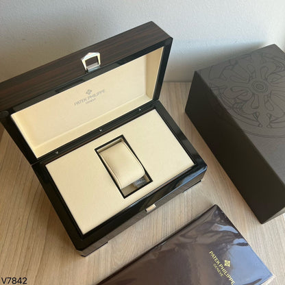 PATEK PHILIPPE ROSE COURO AUTOMATICO 43MM