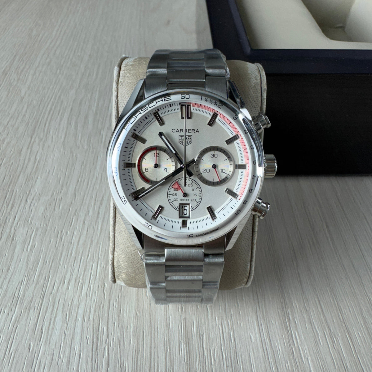 TAG HEUER CARRERA PRATA BRANCO 41MM