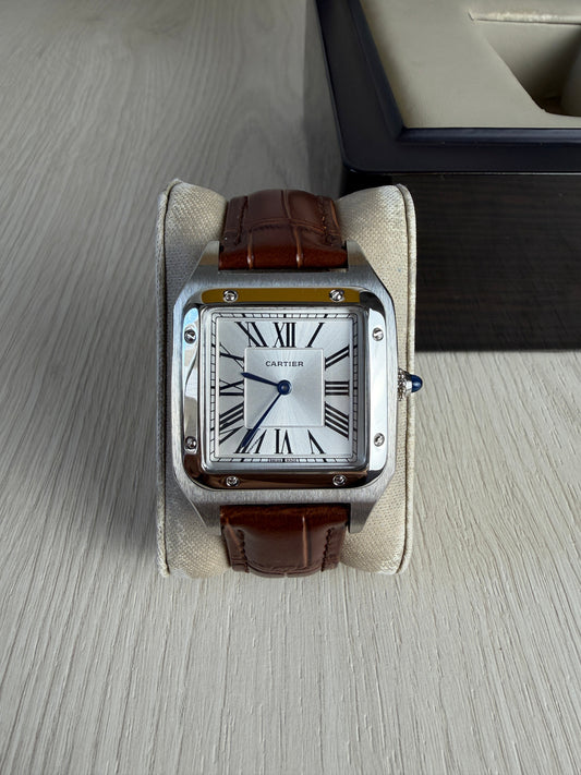 CARTIER SANTOS DUMONT PRATA LARGE 31MM X 44MM