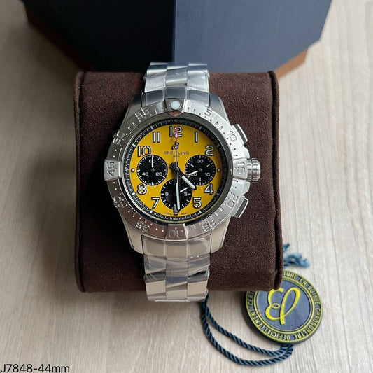 BREITLING AVENGER B01 PRATA AMARELO 44MM