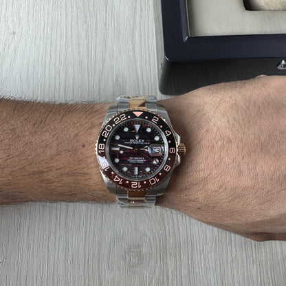 ROLEX GMT MASTER II MISTO ROSE PRETO 40MM NOVO