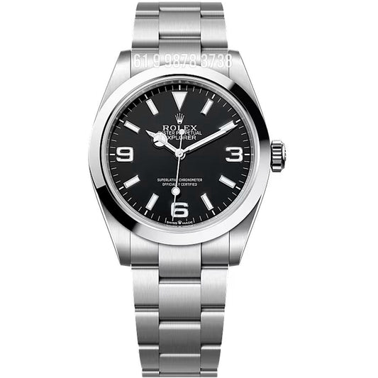 ROLEX EXPLORER I PRETO 39MM 124270 SUPER CLONE