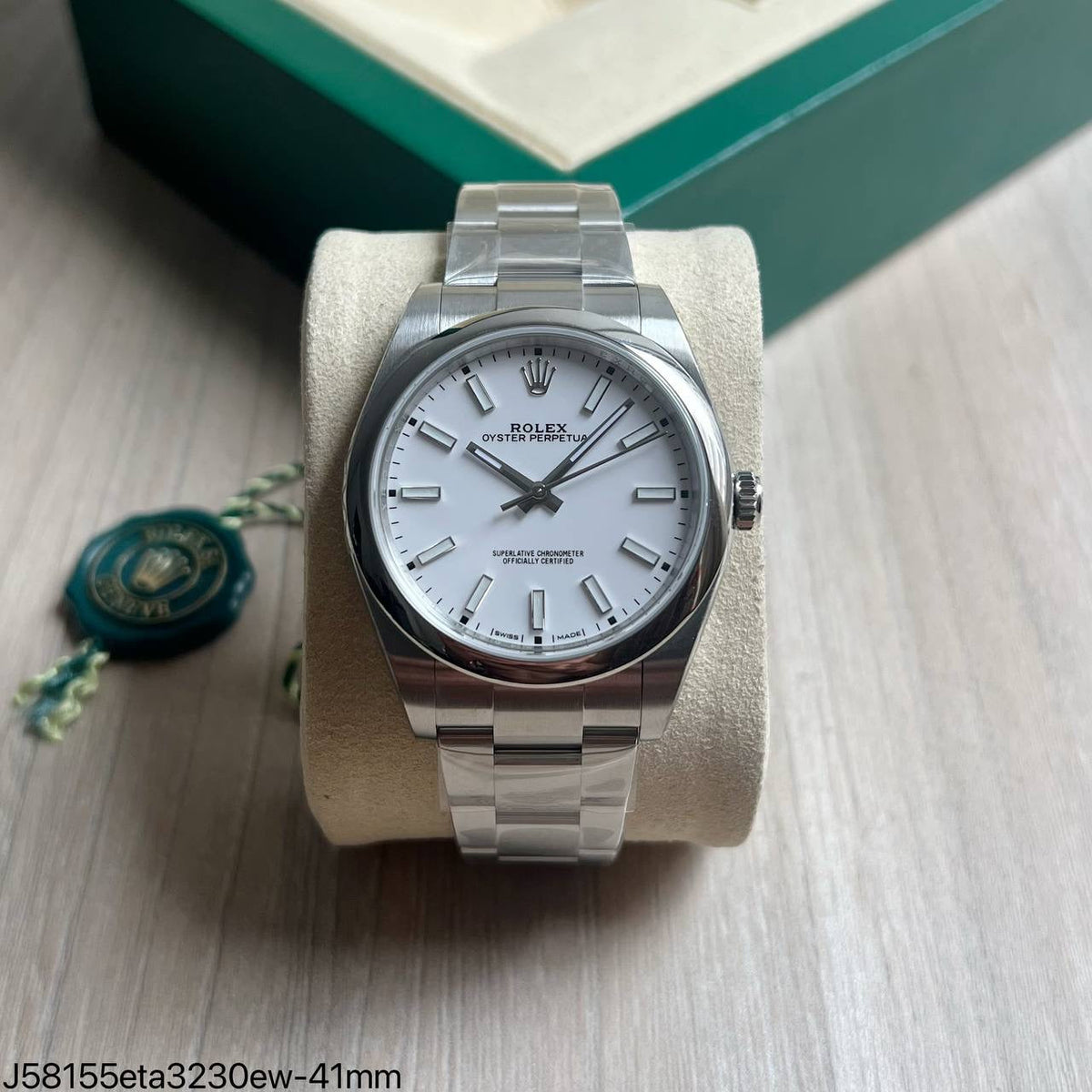 ROLEX OYSTER PERPETUAL 41MM BRANCO 126000 SUPER CLONE