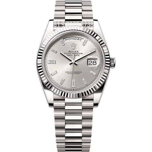 ROLEX DAY DATE ETA CINZA BRILHANTE SUPER CLONE