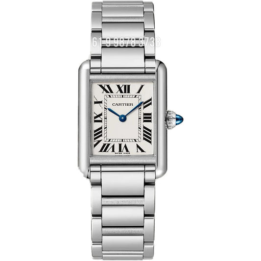CARTIER TANK PRATA BRANCO  31MM XL SUPER CLONE