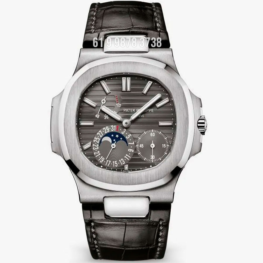 PATEK PHILIPPE NAUTILUS 40MM PRATA CINZA 5712 SUPER CLONE
