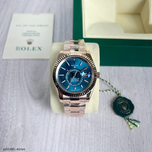 ROLEX SKY DWELLER ROSE AZUL 42MM
